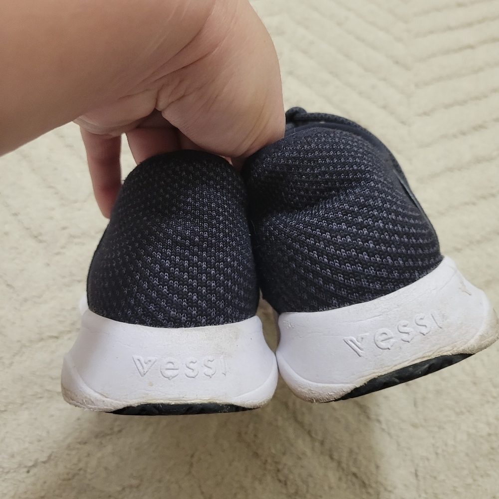 Vessi Black and White Women's Sneakers - Picture 3 of 10